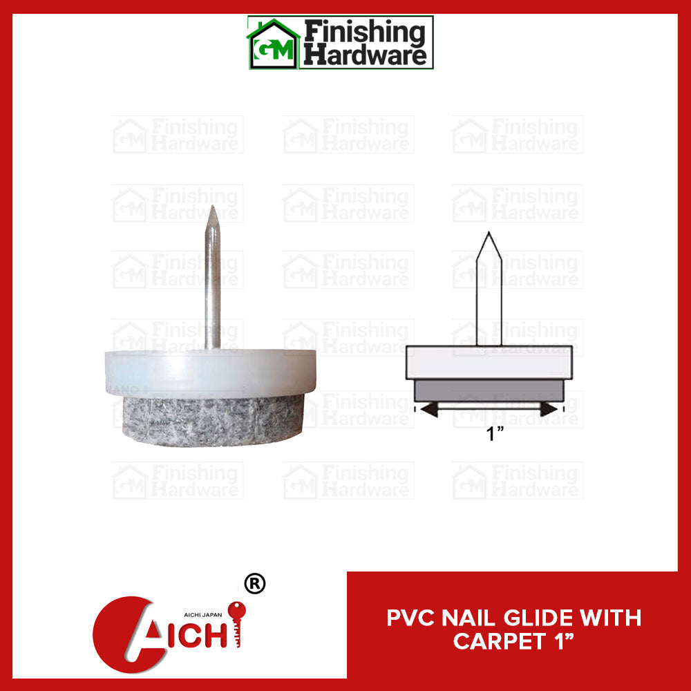Aichi PVC Nail Glide with Carpet (100pcs/pack)