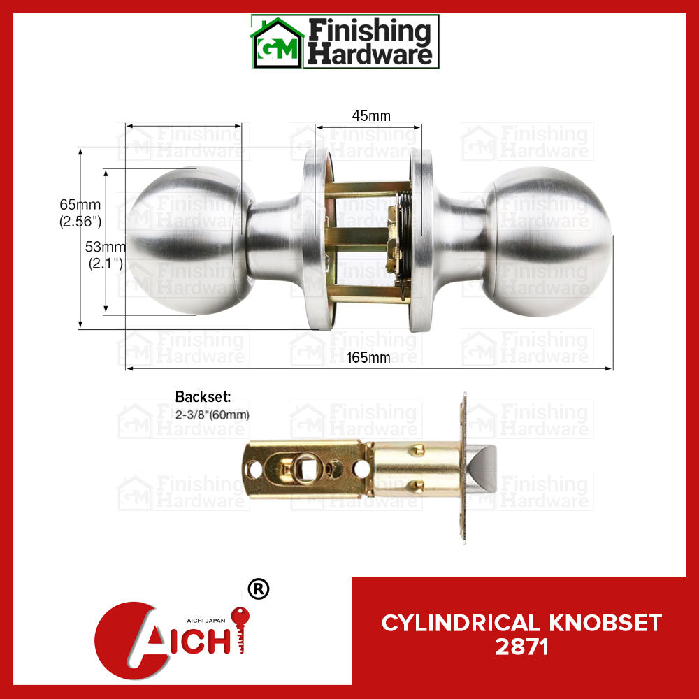 Aichi Cylindrical Knobset 2871 SS