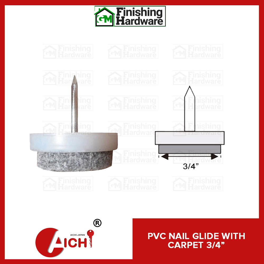 Aichi PVC Nail Glide with Carpet (100pcs/pack)