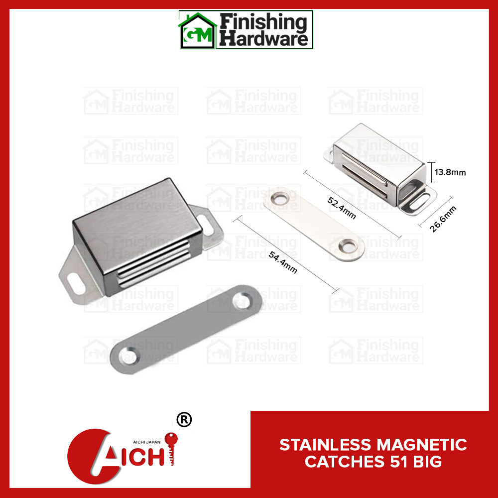 Stainless Steel Magnetic Catch 4pcs/pack