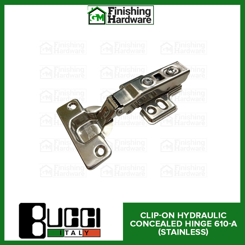BUCCI Stainless 304 Clip-On Hydraulic Concealed Hinge 610 (1pc)