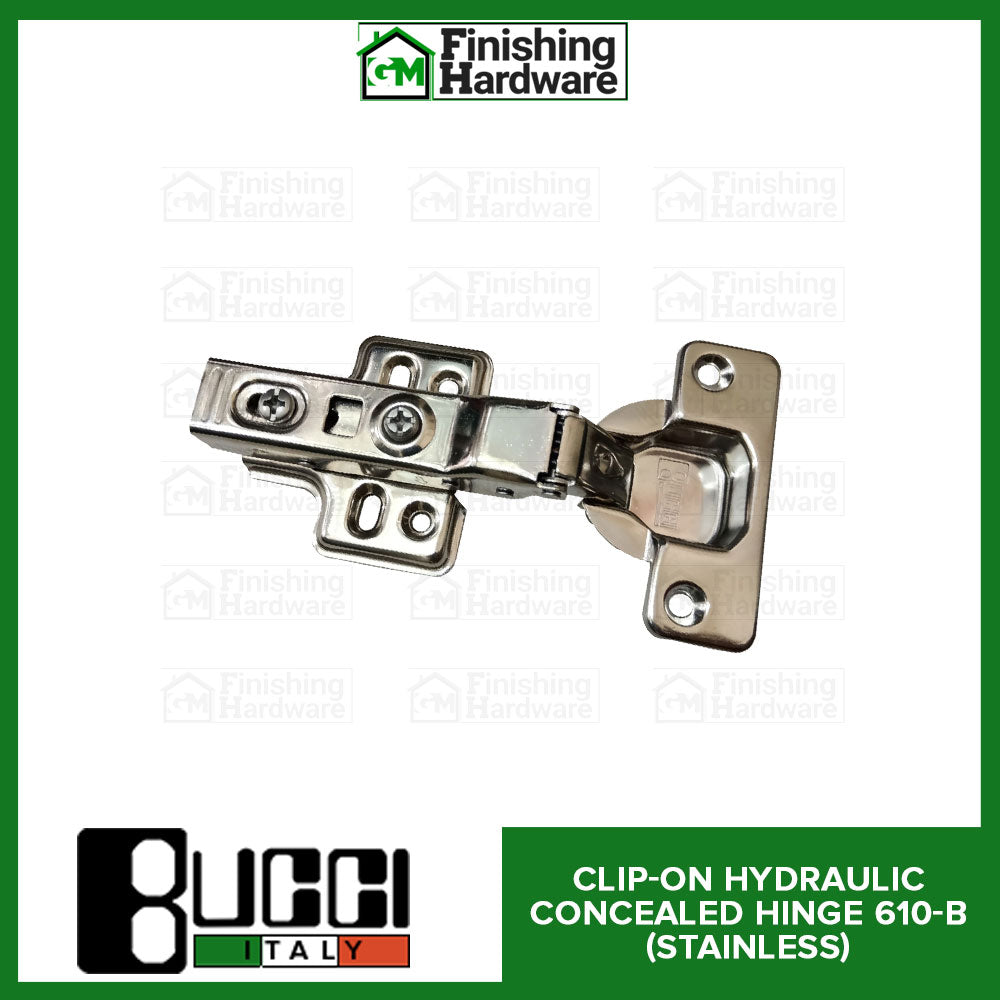BUCCI Stainless 304 Clip-On Hydraulic Concealed Hinge 610 (1pc)