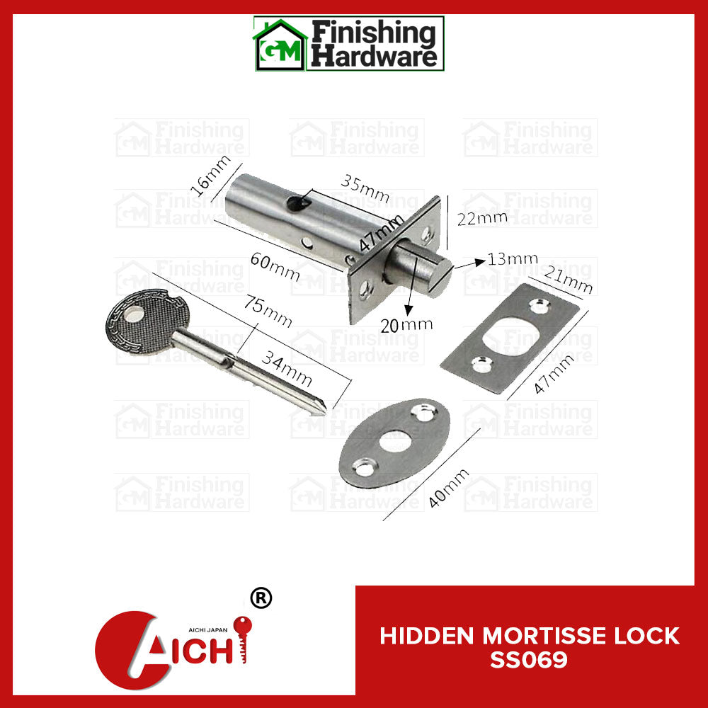 Aichi Hidden Mortisse Door Lock SS069