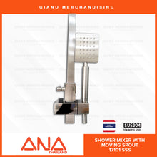 Load image into Gallery viewer, ANA Exposed Rain Shower with Moving Spout Set 17101 SSS
