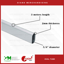 Load image into Gallery viewer, Aluminum Oval Tube 5/8&quot; (3 Meters)
