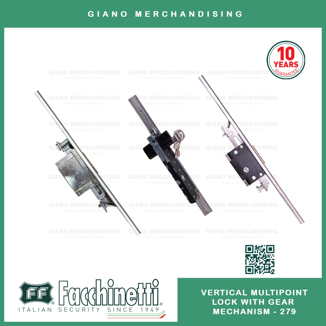 Facchinetti Vertical Multipoint Lock with Gear Mechanism 279