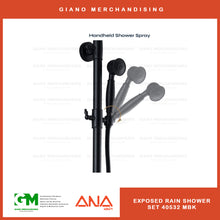 Load image into Gallery viewer, ANA Exposed Rain Shower set 40532 MBK
