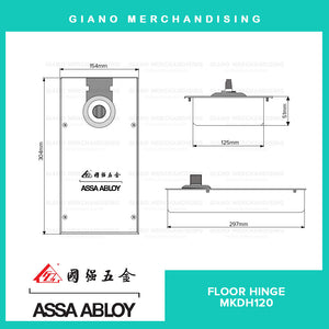 Assa Abloy Floor HInge MKDH120