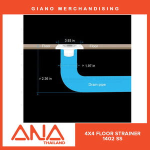 ANA Floor Drain Strainer 1402 SSS (4x4)