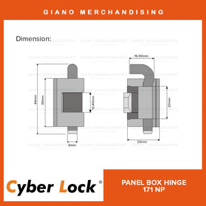 Cyber Panel Box Hinges 171 NP