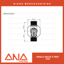 Load image into Gallery viewer, ANA Angle Valve Two Ways 1731
