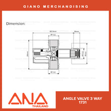 Load image into Gallery viewer, ANA Angle Valve Two Ways 1731
