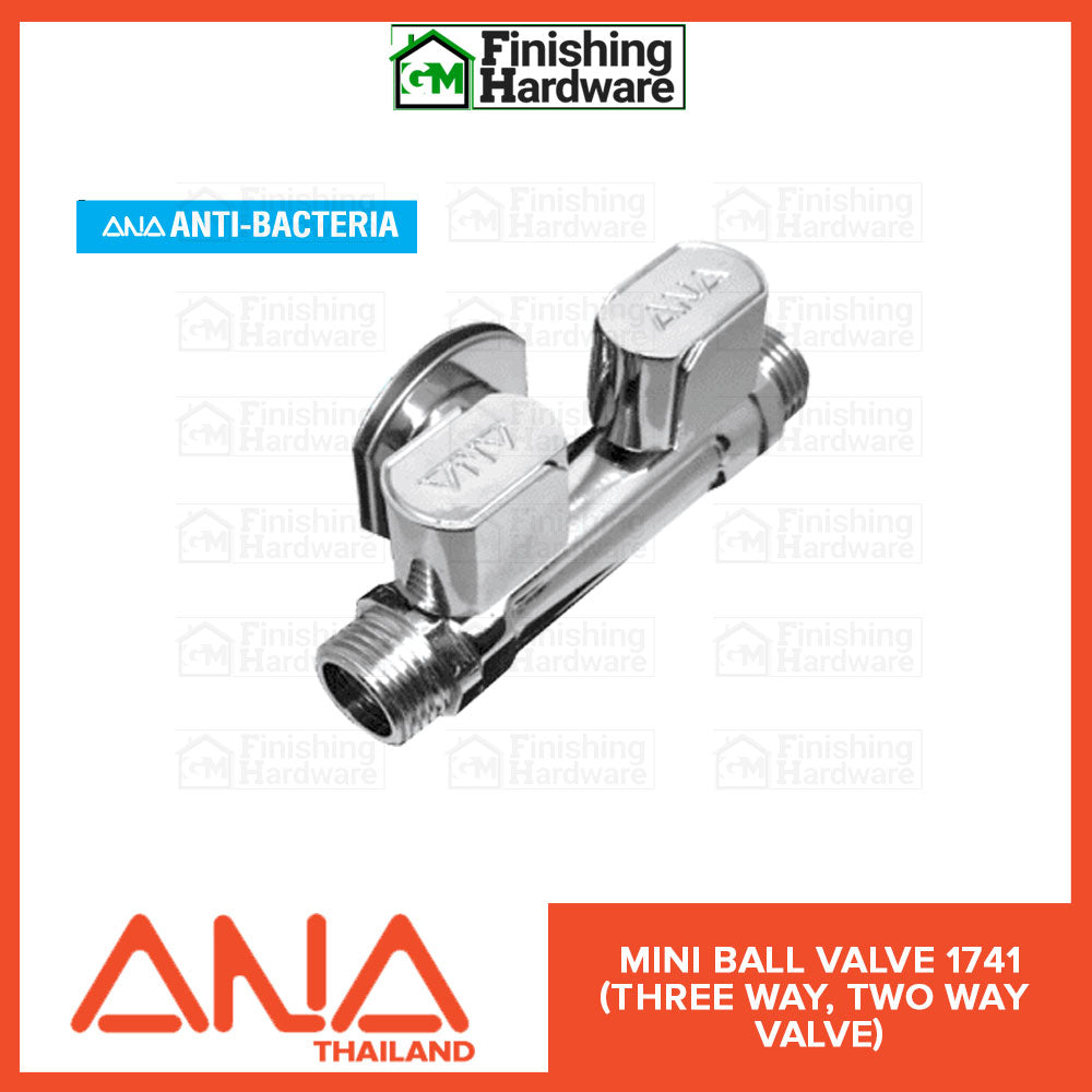 ANA Mini Ball Valve 1741 (3 Way, 2 Angle Valve)