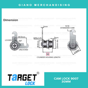 Target Cam Lock 9007