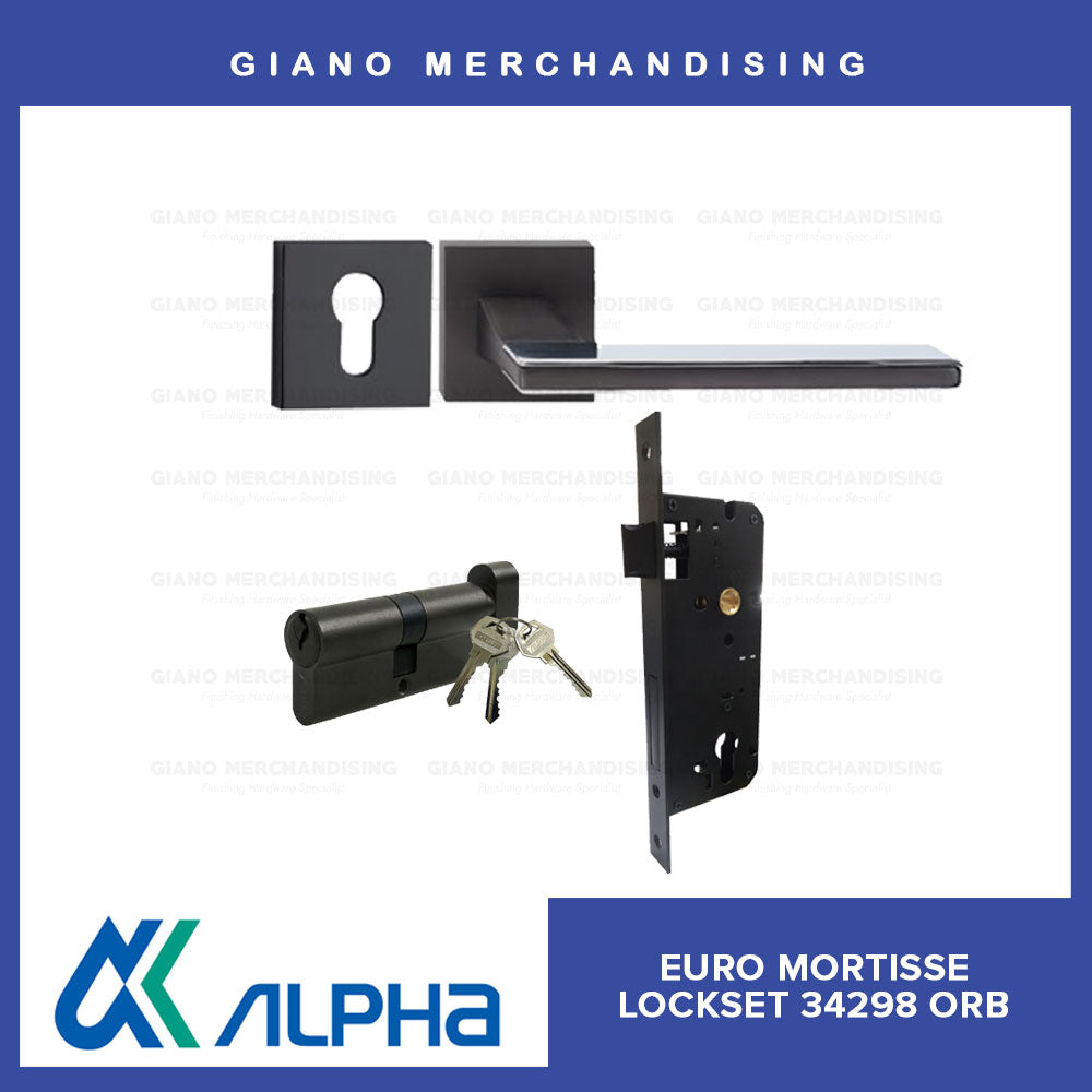 Alpha Euro Mortise Lockset 34298 ORB