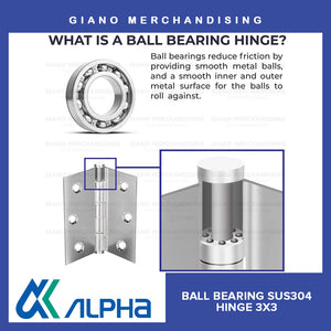 Alpha Ball Bearing Hinges (3x3x2.0mm)