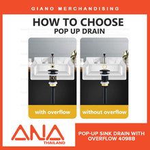 Load image into Gallery viewer, ANA Pop-Up Sink Drain 4098B
