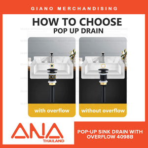 ANA Pop-Up Sink Drain 4098B