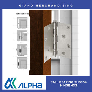 Alpha Ball Bearing Hinges (4x3x3.0mm)