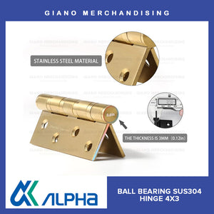 Alpha Ball Bearing Hinges (4x3x3.0mm)