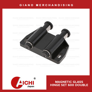 Magnetic Push Glass Hinge Set 600