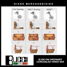 Load image into Gallery viewer, BUCCI Slide-On Ordinary Hinge 604 (2pcs)
