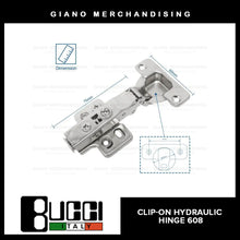Load image into Gallery viewer, BUCCI Clip-On Hydraulic Concealed Hinge 608(2pcs/pack)
