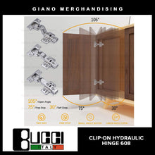 Load image into Gallery viewer, BUCCI Clip-On Hydraulic Concealed Hinge 608(2pcs/pack)
