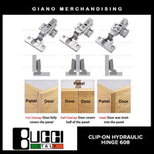 Load image into Gallery viewer, BUCCI Clip-On Hydraulic Concealed Hinge 608(2pcs/pack)

