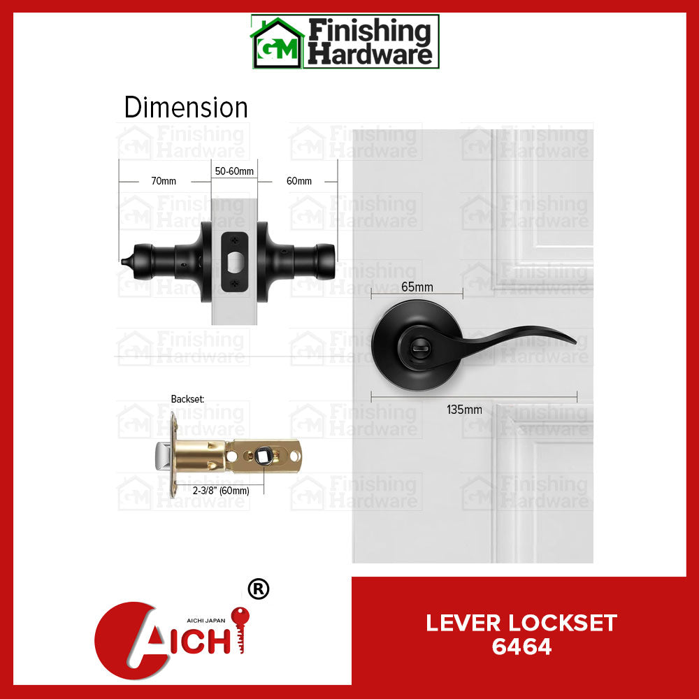 Aichi Lever Lockset 6464 MBK