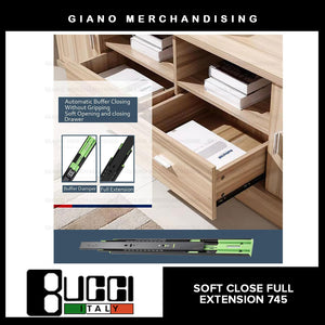BUCCI Soft Close Full Extension Drawer Slides 745 BK