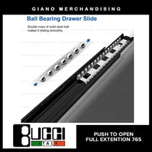 Load image into Gallery viewer, BUCCI Push to Open Full Extension Slides 765 BK
