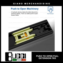 Load image into Gallery viewer, BUCCI Push to Open Full Extension Slides 765 BK
