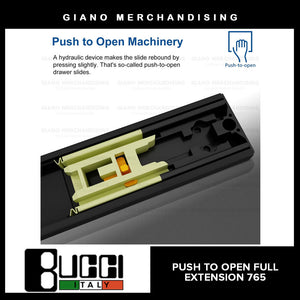 BUCCI Push to Open Full Extension Slides 765 BK