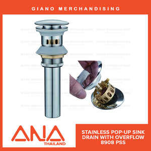 ANA Pop-Up Sink Drain 8908 PSS