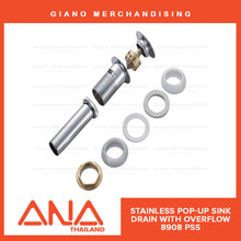 Load image into Gallery viewer, ANA Pop-Up Sink Drain 8908 PSS
