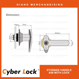 Cyber Storage Handle A19 with key