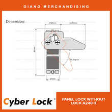 Load image into Gallery viewer, Cyber Panel Lock A240-3 (Without Lock)
