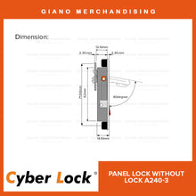 Load image into Gallery viewer, Cyber Panel Lock A240-3 (Without Lock)
