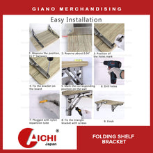 Load image into Gallery viewer, Folding Shelf Bracket 10&quot;
