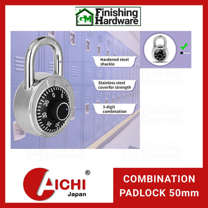 Aichi Combination Padlock 50mm