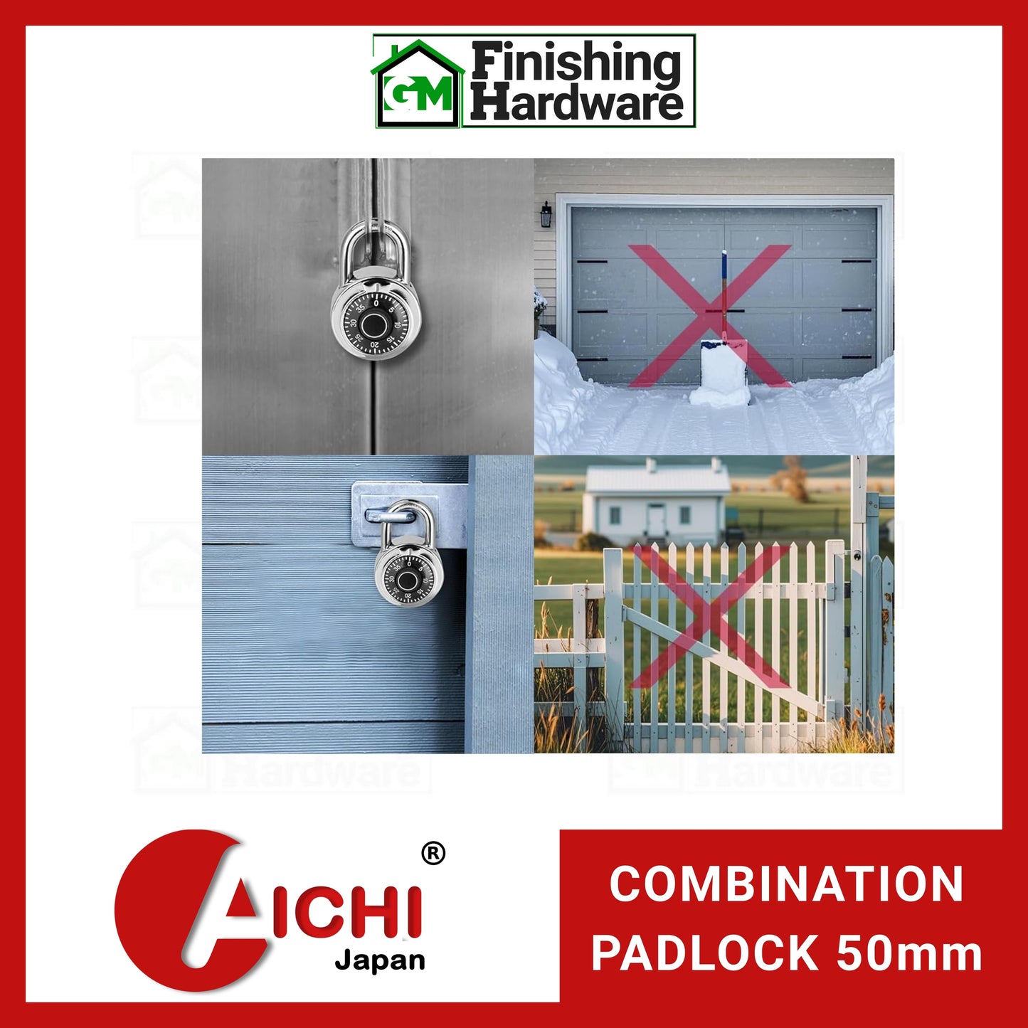 Aichi Combination Padlock 50mm
