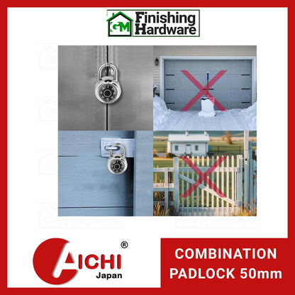 Aichi Combination Padlock 50mm