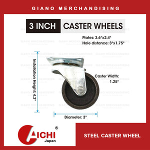Steel Caster Wheel (4pcs)