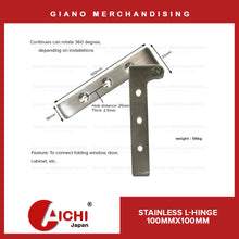 Load image into Gallery viewer, Stainless L-Hinges 4&quot;
