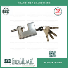 Load image into Gallery viewer, Facchinetti Armoured Padlock w/ 3mm Hardened Steel
