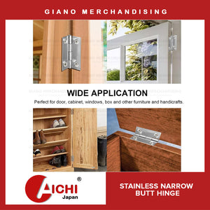 Narrow Butt Hinge (1Pair)