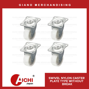 Nylon Caster Plate Type without Brake