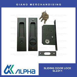 Alpha Sliding Door Lock Square