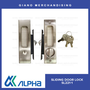 Alpha Sliding Door Lock Square